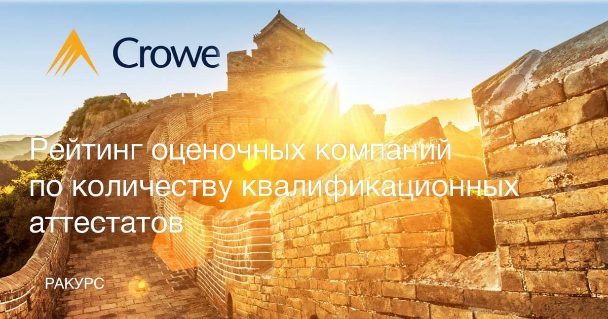 Рейтинг оценочных компаний Рейтинг оценочных компаний